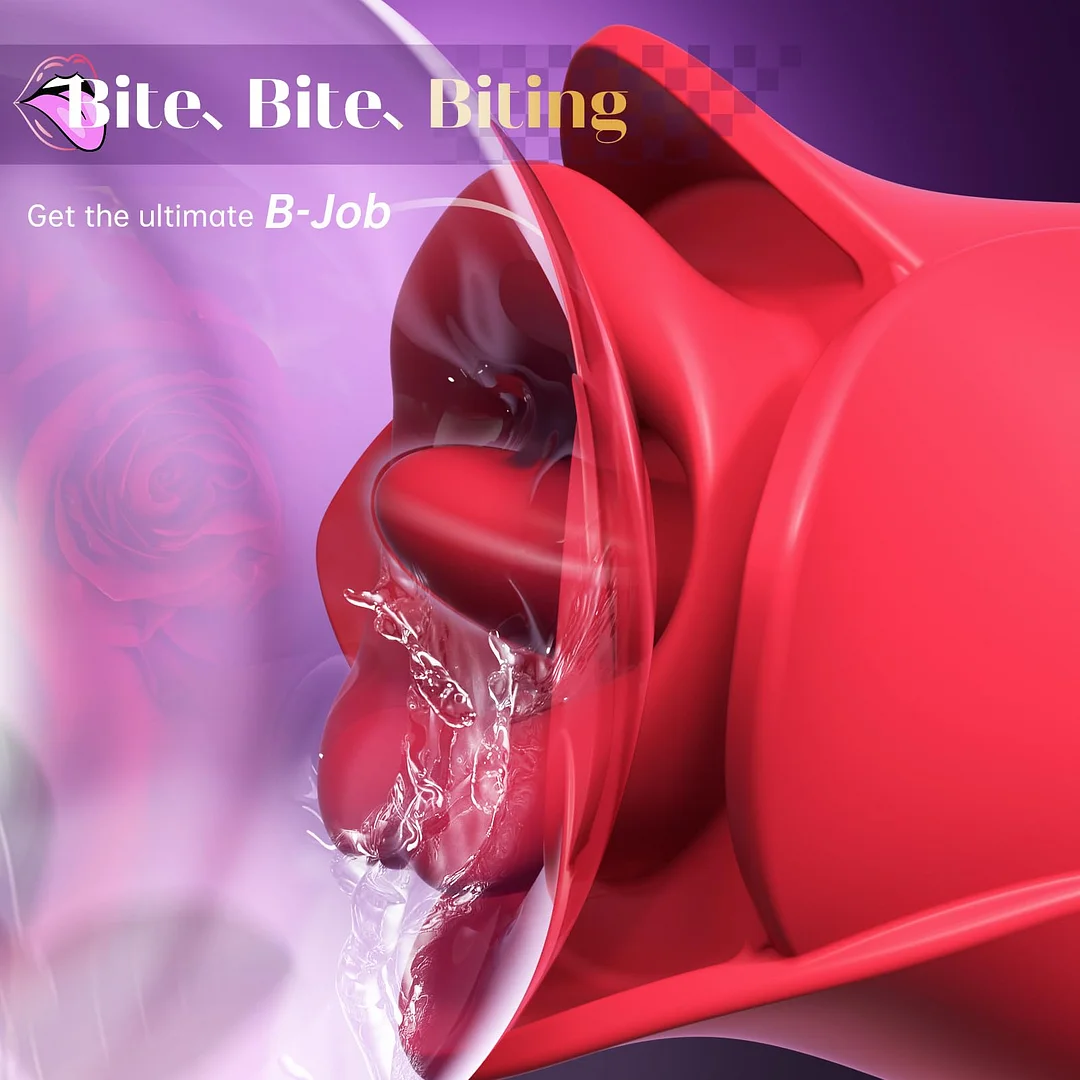 Upgraded Lip Kissing And Tongue Tapping Rose Vibrator For Women