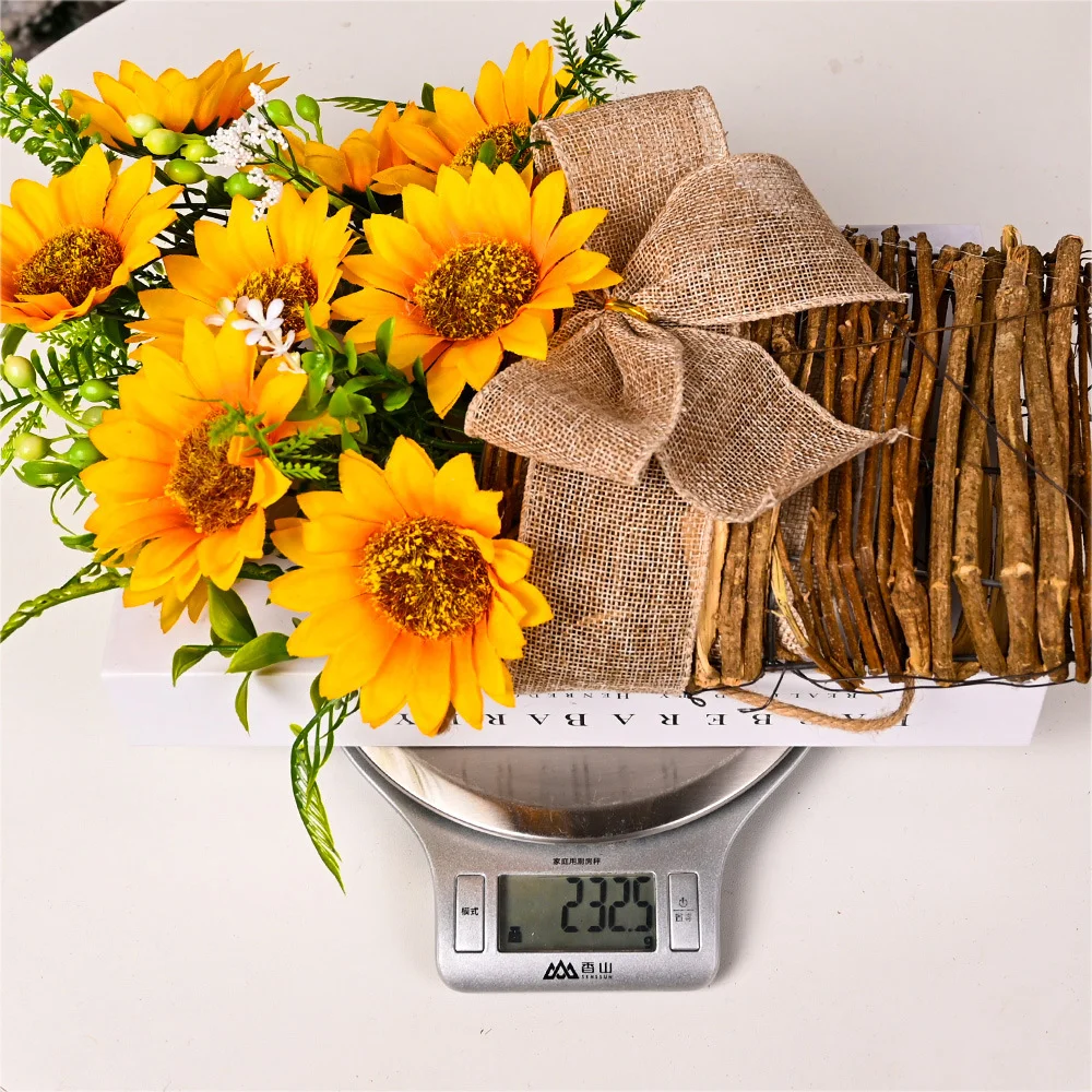 Summer Sunflower Basket Door Hanging Decoration Wreath Door Wall 