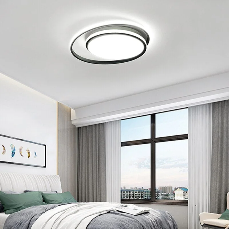 Round Modern Led Ceiling Lights For Living Room Bedroom Fixture Remote ...