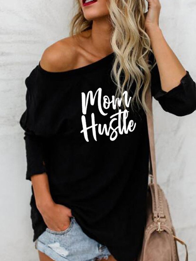 Long Sleeve Casual Crew Neck Printed T-Shirts