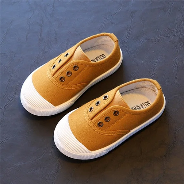New Spring Summer Kids Shoes For Boys Girls Insole 13.5-18CM Candy Color Children Casual Canvas Sneakers Soft Fashion Sneakers
