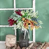 5 Stems Artificial Blueberry Cranberry Plant Bouquet Decor