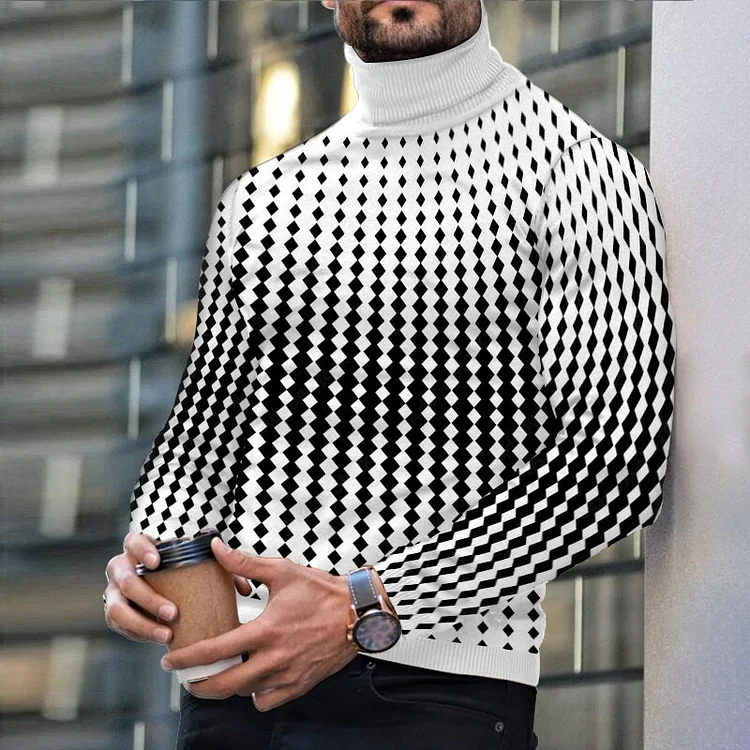 Men's Casual Turtleneck Long Sleeve Knitwear