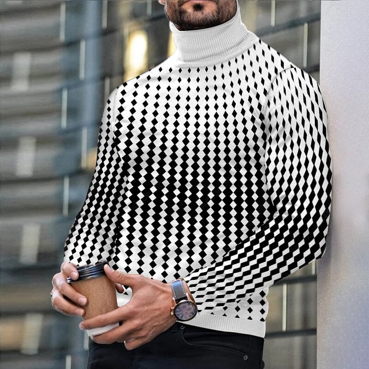 Men's Casual Turtleneck Long Sleeve Knitwear