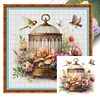 (Multi-Style) Flower Bird Cage Lanterns-11CT Stamped Cross Stitch 40*40cm/15.75*15.75in