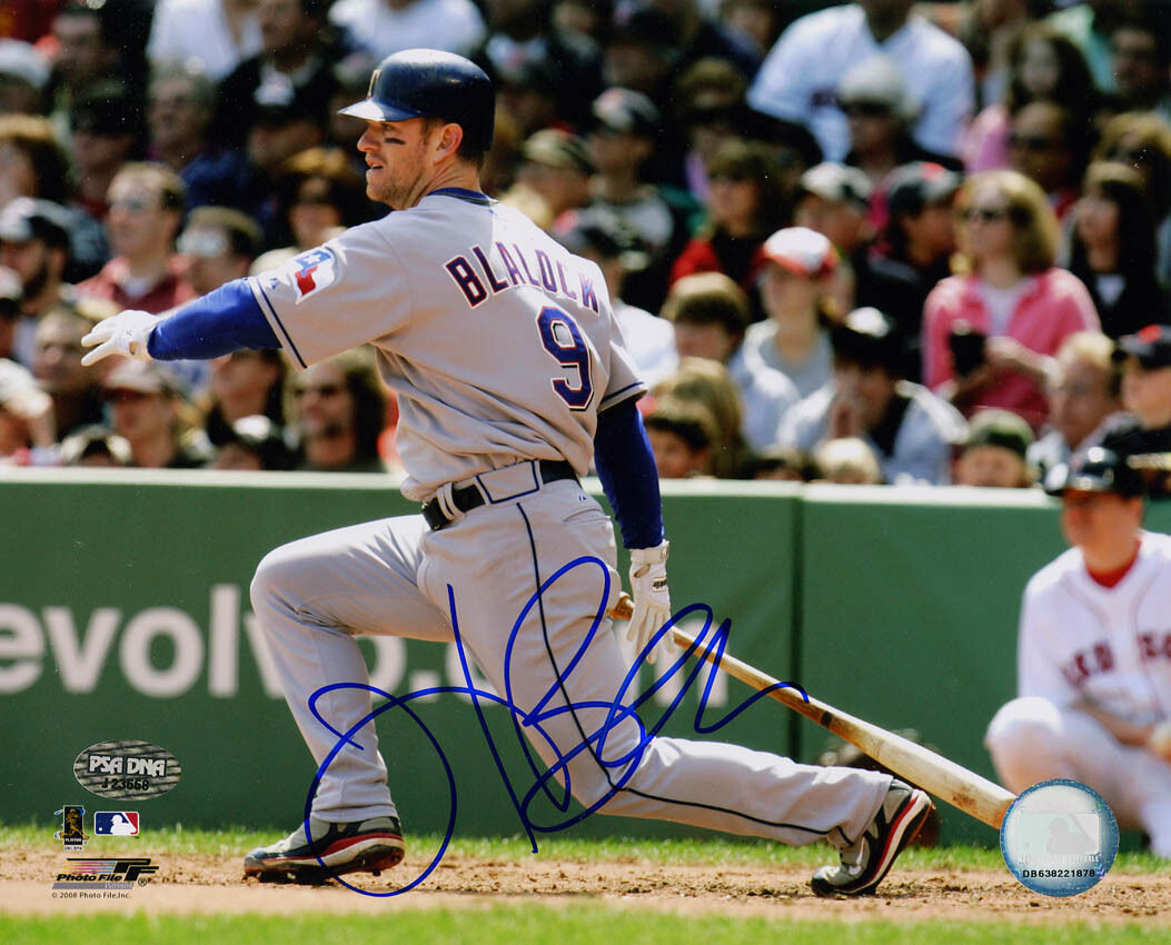 Hank Blalock SIGNED 8x10 Photo Poster painting Texas Rangers PSA/DNA AUTOGRAPHED