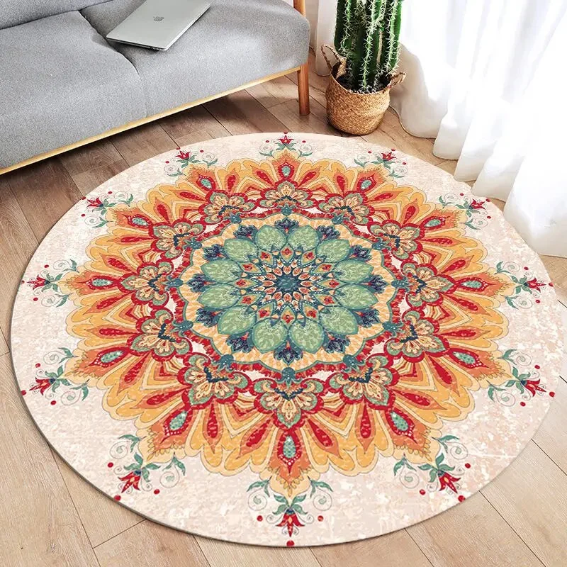 Athvotar Round Carpets Modern Living Room Sofa Coffee Table Rug Simplicity Decoration Bedroom Carpet Kitchen Bathroom Non-slip Rugs