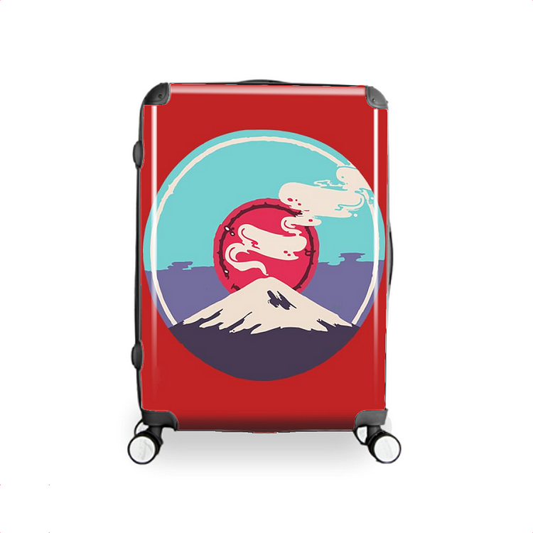 Japans Mount Fuji Smokes, Ukiyo-e Hardside Luggage