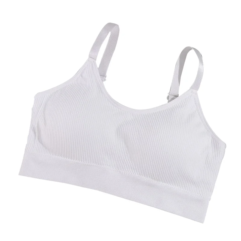 Women's Bra Tube Top Crop Top Female Seamless Back Outdoor Sports Underwear Bra For Women Cotton Female Bra Tops Brassiere