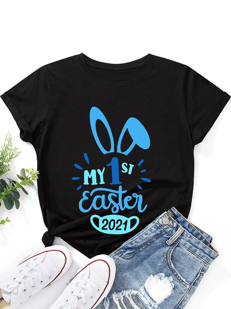Bestdealfriday My 1St Easter 2021 Bunny Graphic Tee