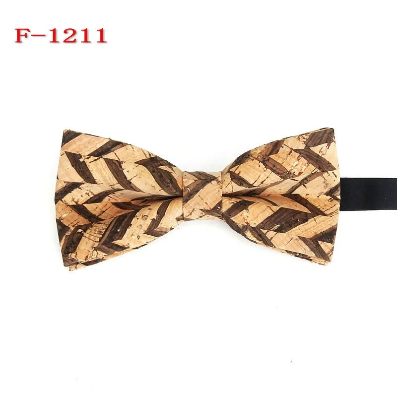 New Bow Tie Male Cork Bow Ties Creative Wood Grain Bow Tie Wedding Groom Host Bowtie Gifts for Men Business Men's Accessories