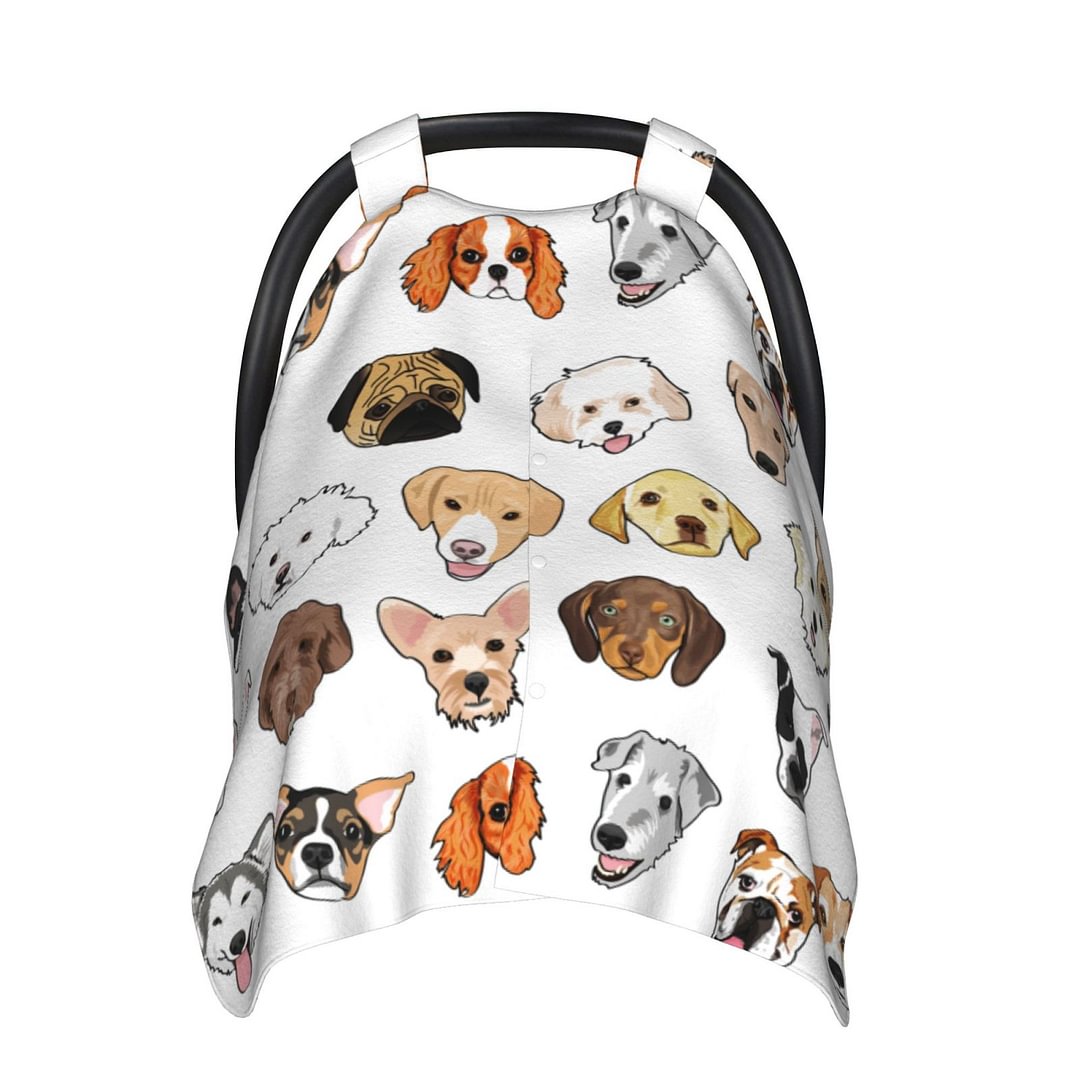 Dogs Svg Car Seat Covers for Newborns Nursing Cover Up for New Mom
