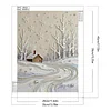 Diamond Painting-DIY Special Shaped Drill Pearl Painting Snow Scene(35x45cm)