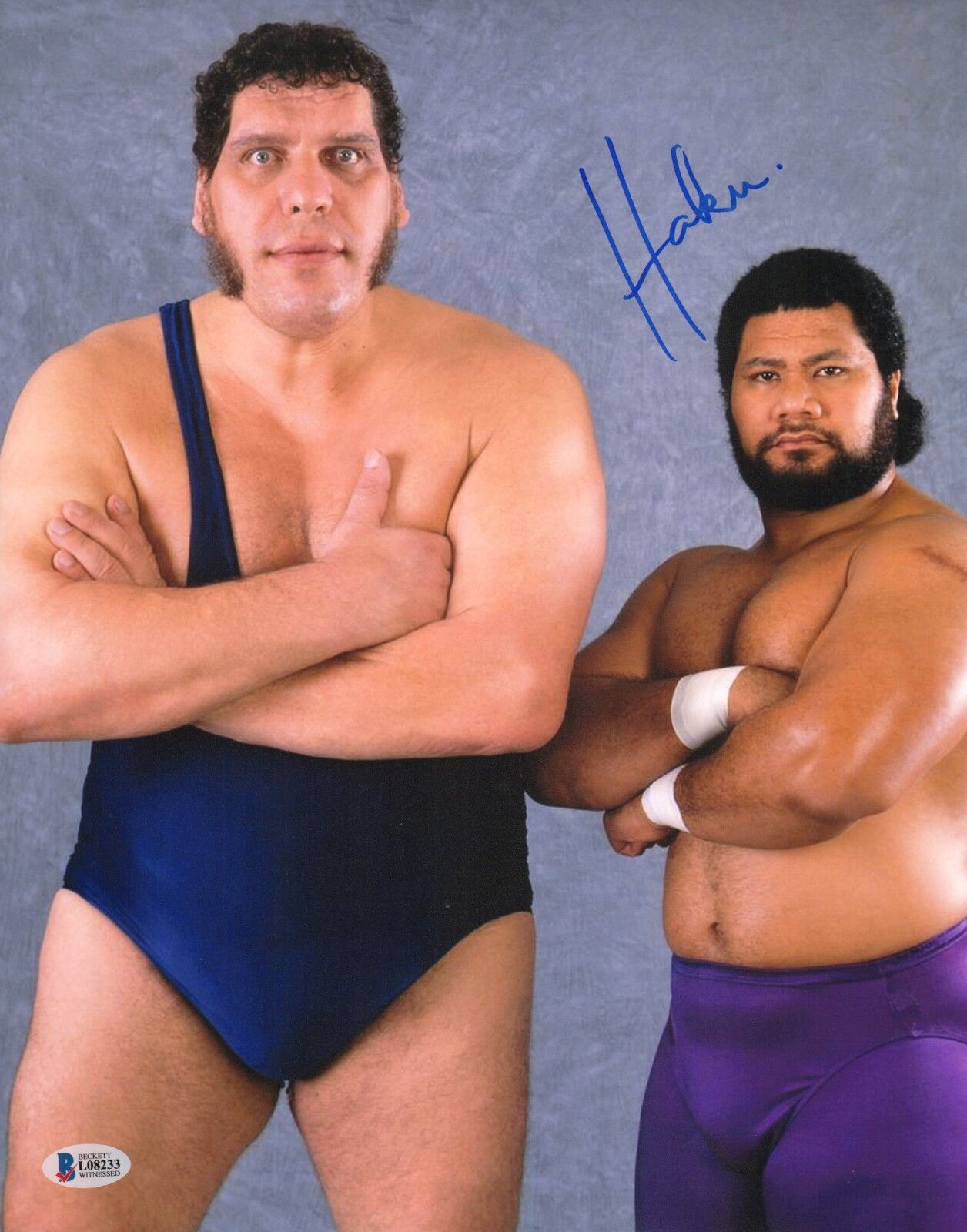 Haku Signed 11x14 Photo Poster painting BAS Beckett COA Autograph WWE Picture w/ Andre the Giant