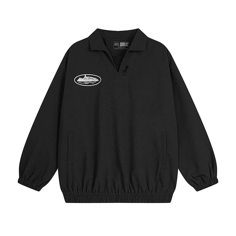 Unisex Corteiz Island Half-Open Collar Loose Casual Pullover Streetwear Jacket