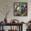 Diamond Painting -5D Full Round Drill Christmas Owl(40x40cm)