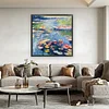 Monet'S Water Lilies-14CT Stamped Cross Stitch Egyptian Cotton 74*74cm/29.13*29.13in (Big Size) tapestrymarket