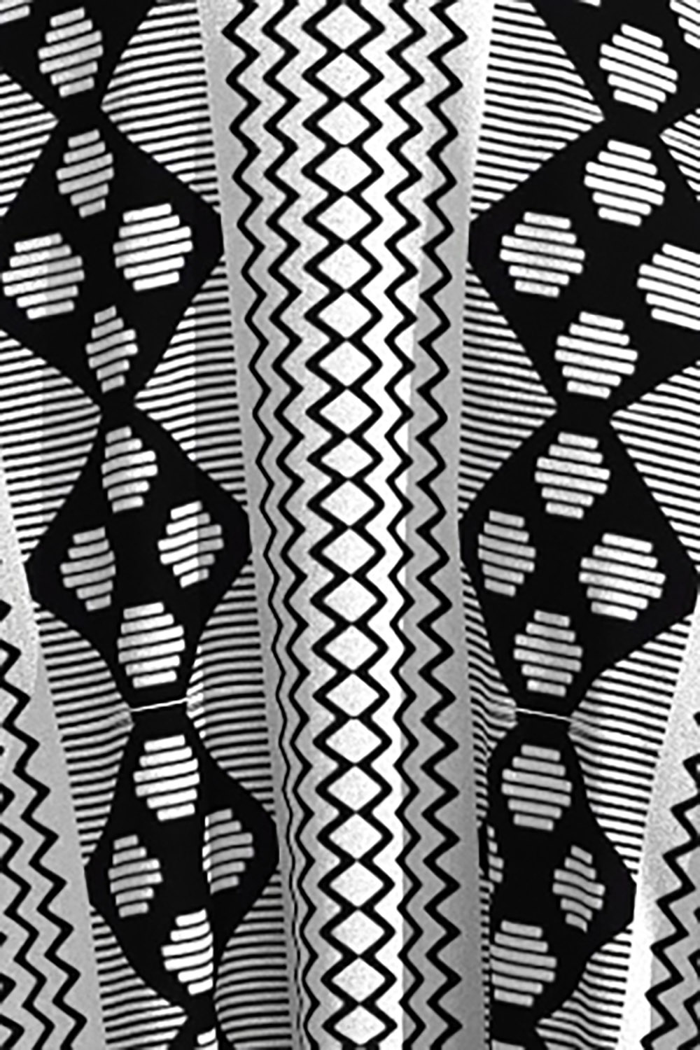 Plus Size Casual Black Geometric Print V Neck Sleeveless Pocket Maxi Dress [Pre-Order]