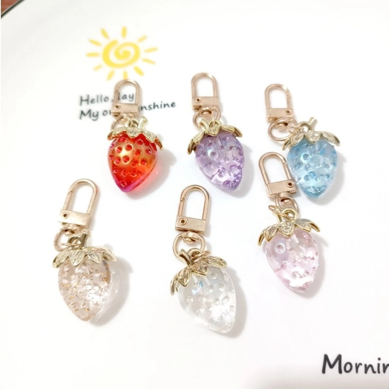 Sweet Strawberry Arylic Unisex Keychain