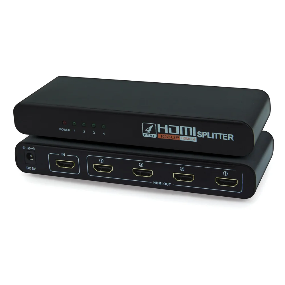 HDMI Splitter 1*4 Support Full HD 1080P 3D HDMI Splitter 1 To 4 Black