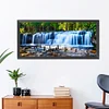 Diamond Painting-DIY Full Round Drill Forest Waterfall(90*40cm)