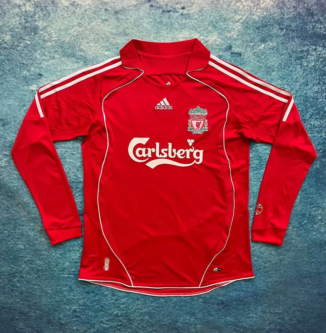 2006-2007 Retro Liverpool Home Long Sleeve Football Shirt Thai Quality