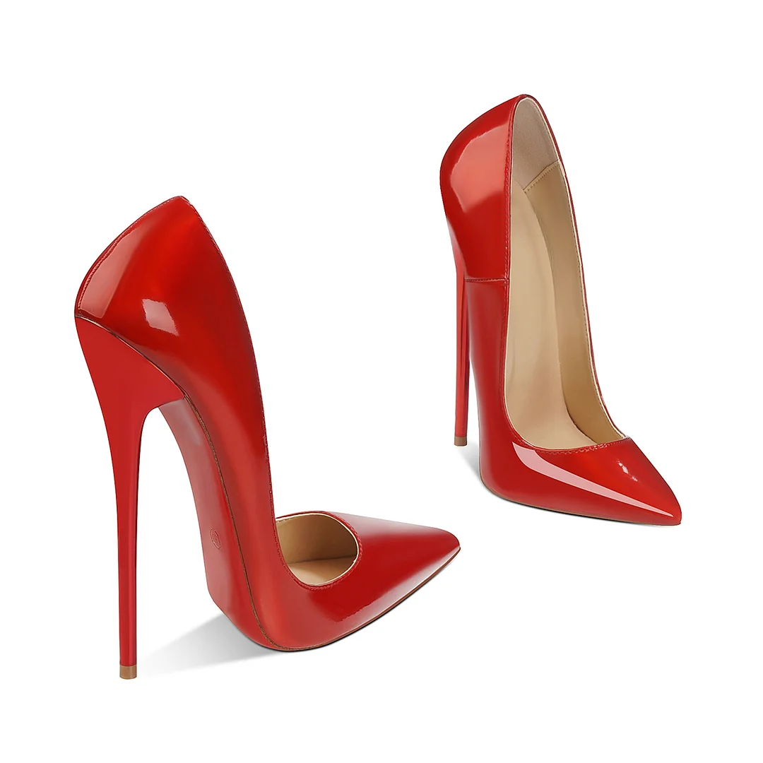 160mm Sky-High High Heels Red Bottom Shoes Classic Pointed Stiletto Heels-MERUMOTE