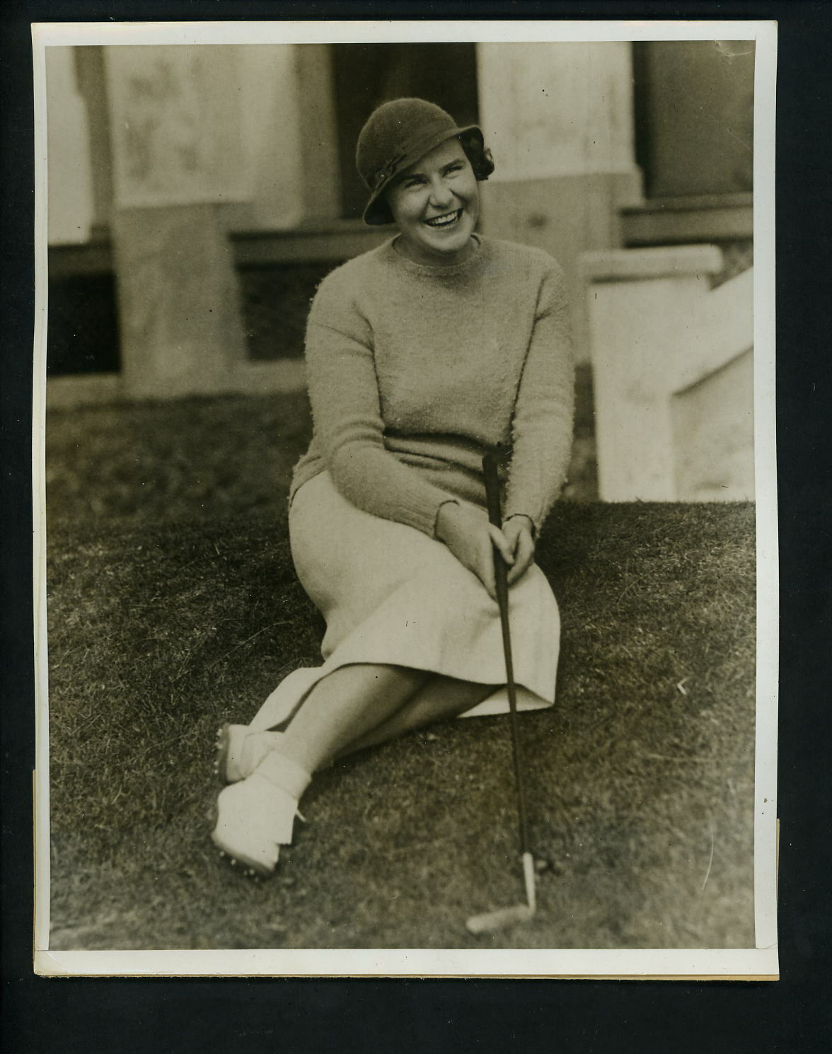 Helen Hicks wins Belmont Ladies Golf Tournament in Bermuda 1933 Press Photo Poster painting