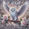 Owl On Flower Branch - 11CT Counted Cross Stitch - 40*40cm