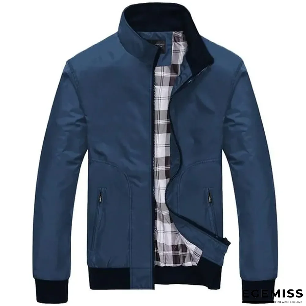 Men solid color casual coat flight baseball jacket | EGEMISS