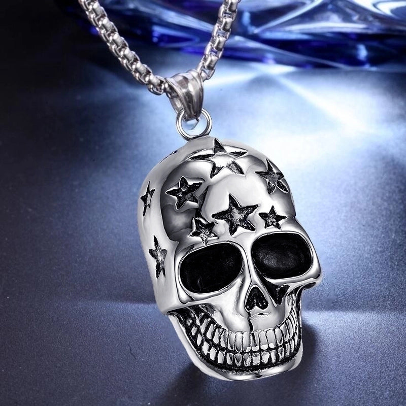 Minimalist Skull Stainless Steel Halloween Men’S Pendant Necklace