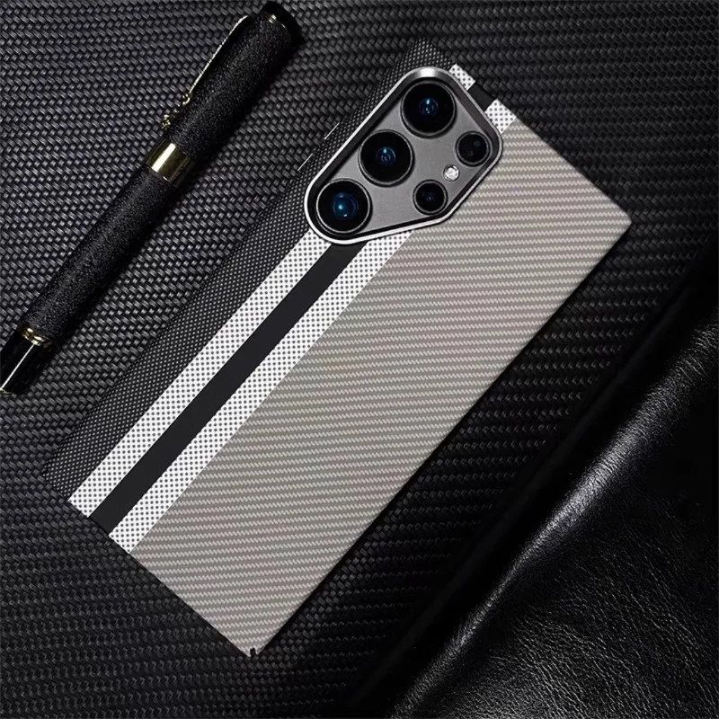 For Galaxy S24 Magsafe Luminous Carbon Fiber Texture Drop-Proof Case