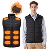 28 Heating Zone Smart Electric Heated Vest USB/DC Stand Collar Thermal Waistcoat