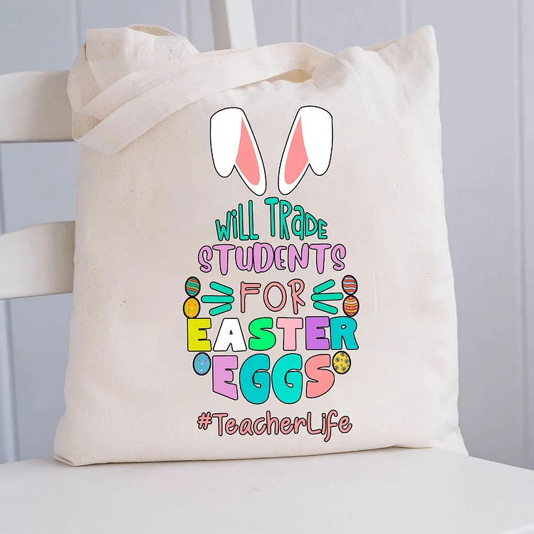 Pupiloves  Will Trade For Easter Eggs Tote Bag