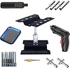 AMK 8 in 1 Universal RC Tool Kit Including Car Stand, Hex Driver Set, Electric Screwdriver, Magnetic Wristband, Screw Tray for 1/10 Axial SCX10 TRX4 TRX6 1/24 SCX24 1/18 TRX4M