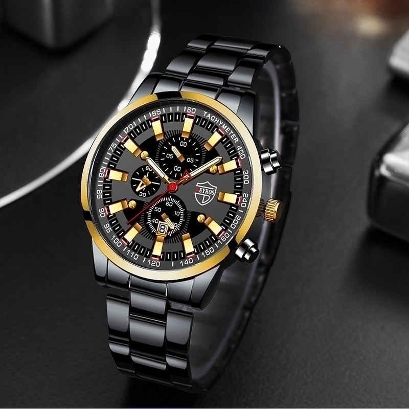 Retro Geometric Single Folding Buckle Quartz Men’s Watches