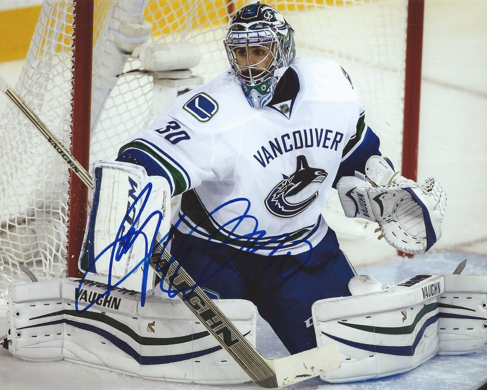 Ryan Miller Signed 8×10 Photo Poster painting Vancouver Canucks Autographed COA E