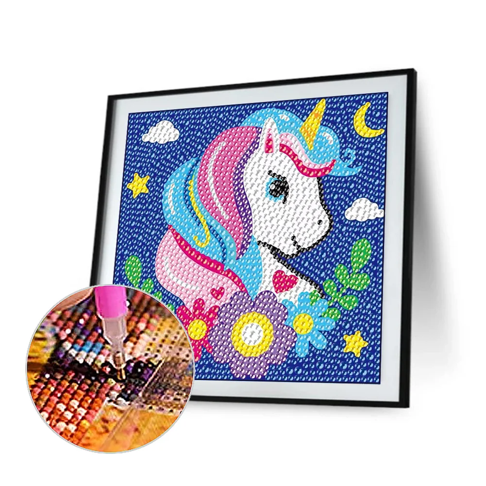 Diamond Painting - Full Crystal Rhinestone - Unicorn(18*18cm)
