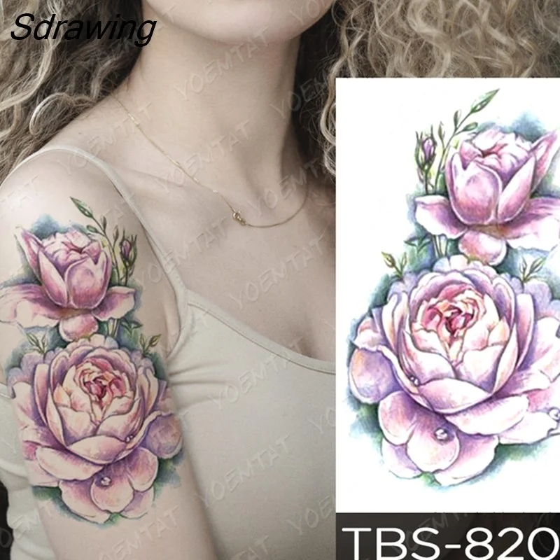 Sdrawing Temporary Tattoo Sticker forest eagle wolf butterfly Flash Tattoos Gothic Y2K Body Art Arm Fake Tatoo Men Women