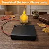 Flameless LED Tea Lights Candles with Battery Box Realistic Flame Effect LED Candles for Fireplace Mantel Dinner Wedding Party (2Pcs)