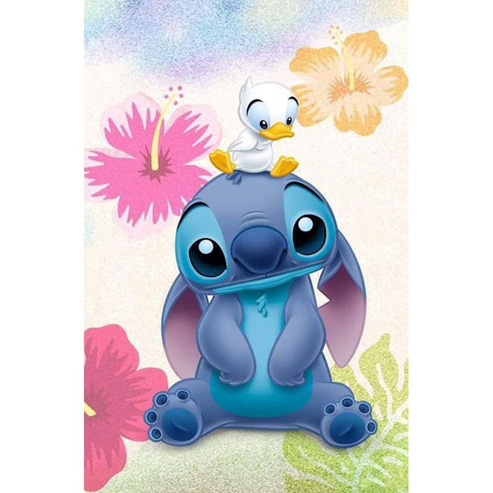 

Cartoon Blue Stitch - Round Drill Diamond Painting - 30*40CM, 501 Original