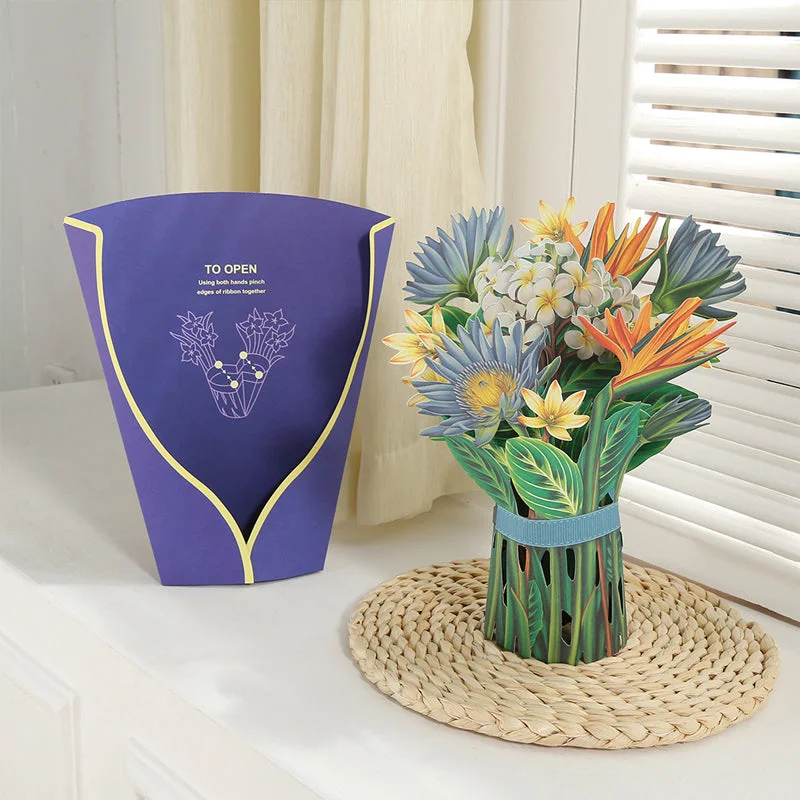 Pop Up Flower Bouquet Greeting Card