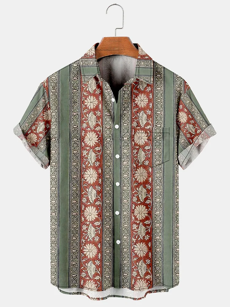 Geometric Pattern Retro Hawaiian Shirt