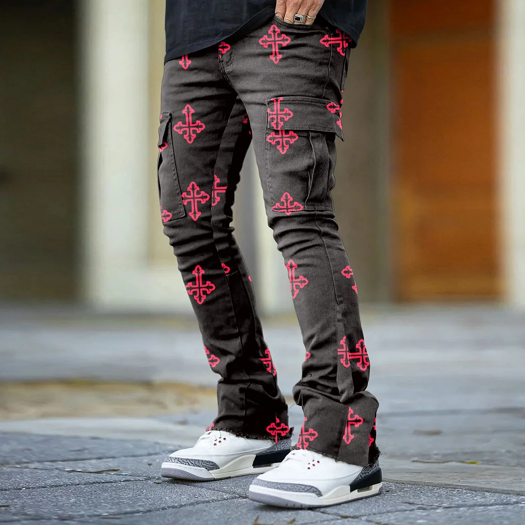 retro hip hop trendy street pants flared pants