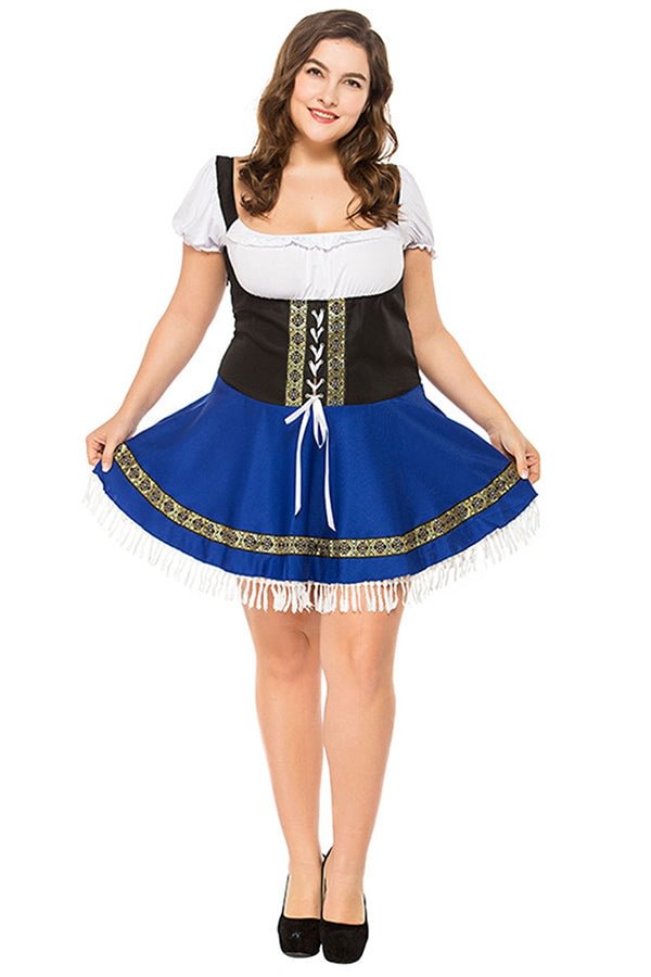 Plus Size Womens Oktoberfest Beer Girl Costume-elleschic
