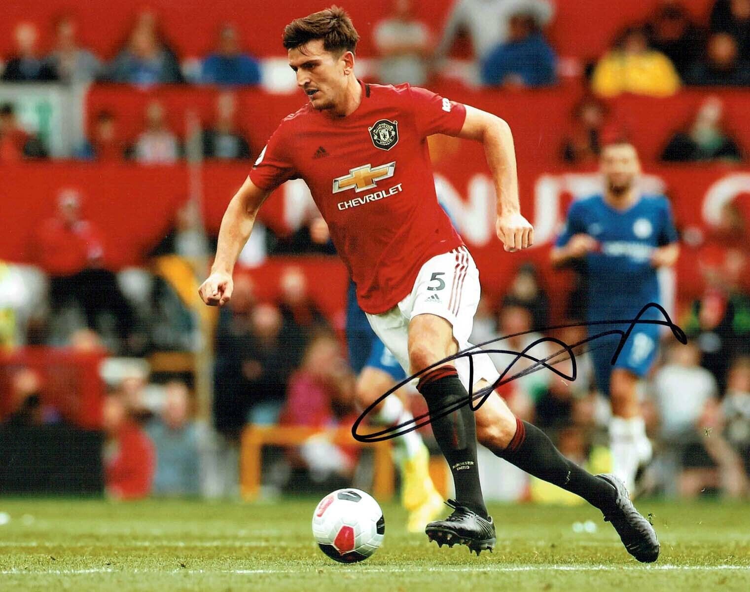 Harry MAGUIRE Signed Autograph 14x11 Photo Poster painting B AFTAL COA Manchester United Man Utd