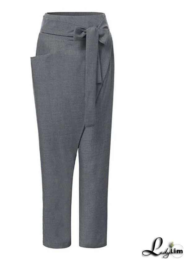 Handmade Red asymmetrical design High Waist Cotton Harem Summer Pants