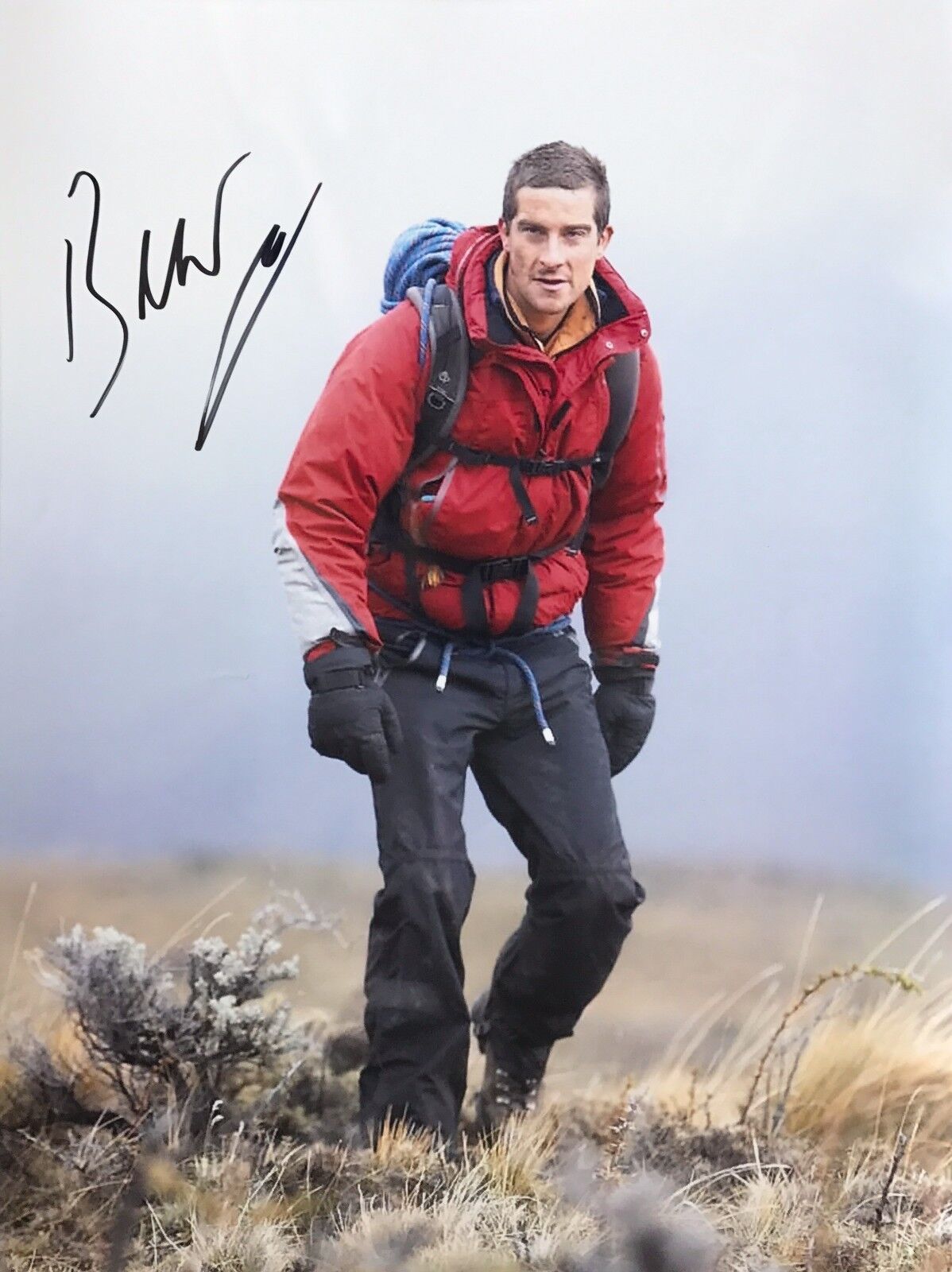 Bear Grylls Hand Signed 16x12 Photo Poster painting Born Survivor