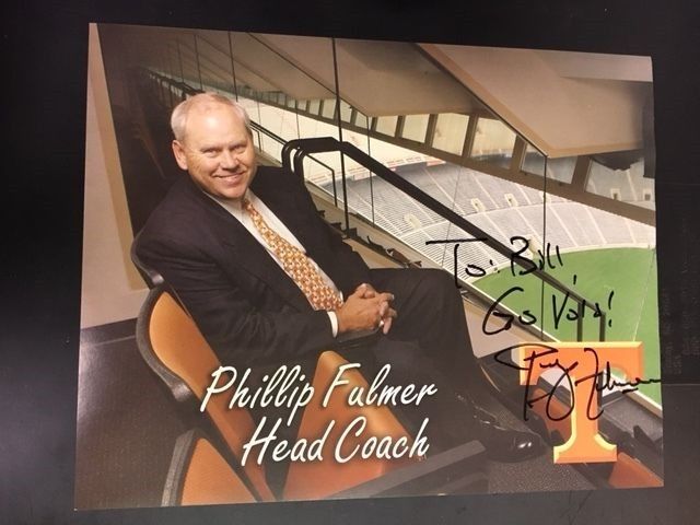 Phillip Fulmer University of TN Coach Signed 8x10 Photo Poster painting with COA