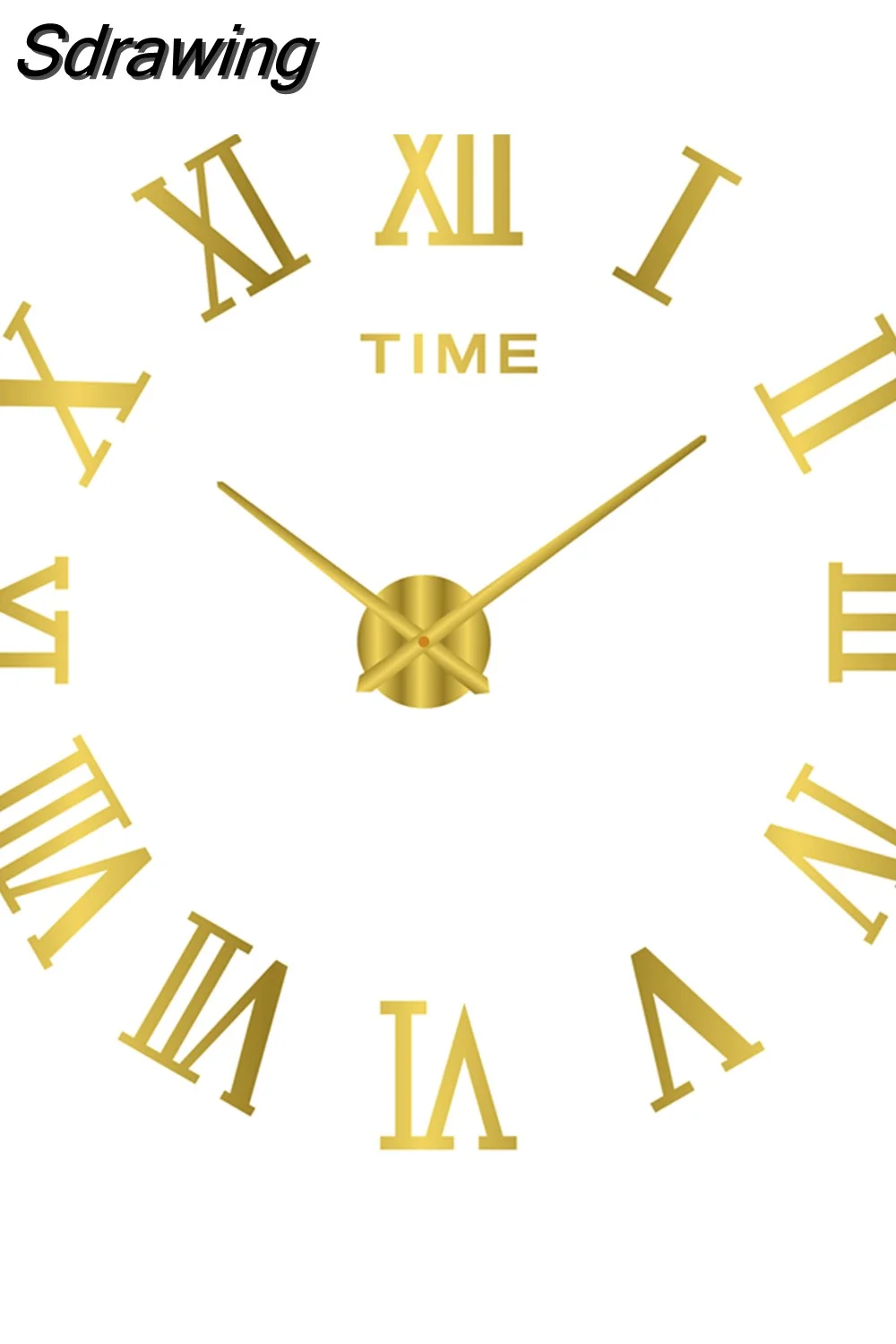 Sdrawing Wall Clock Luminous Frameless Wall Clocks DIY Digital Clock Wall Stickers Silent Clock for Home Living Room Office Wall Decor